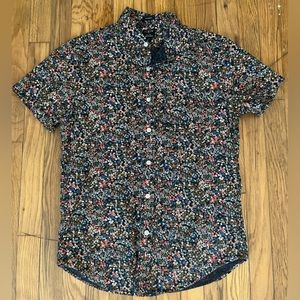 J. Crew floral short sleeve classic button down
